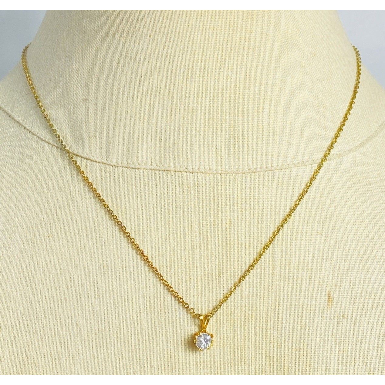 Austrian Crystal Necklace Gold Plated 18” New